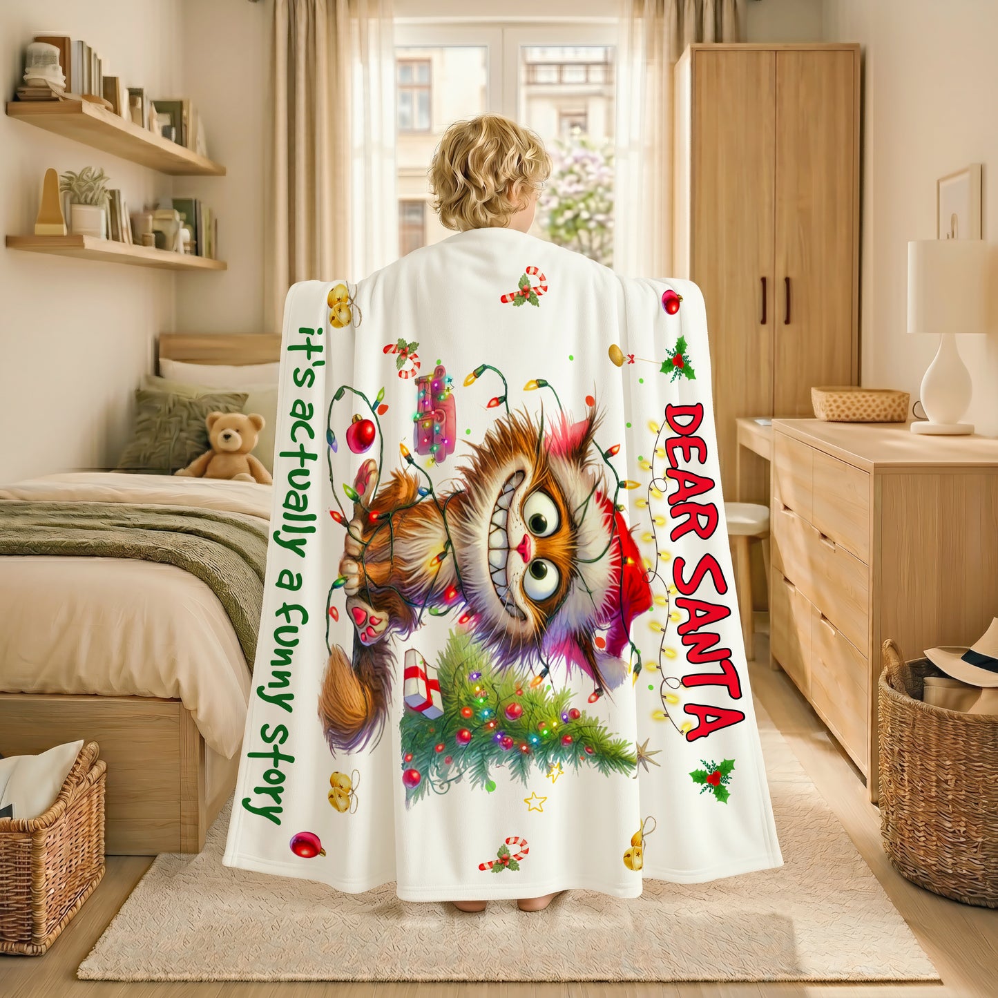 Funny Story Sherpa Kids Blanket
