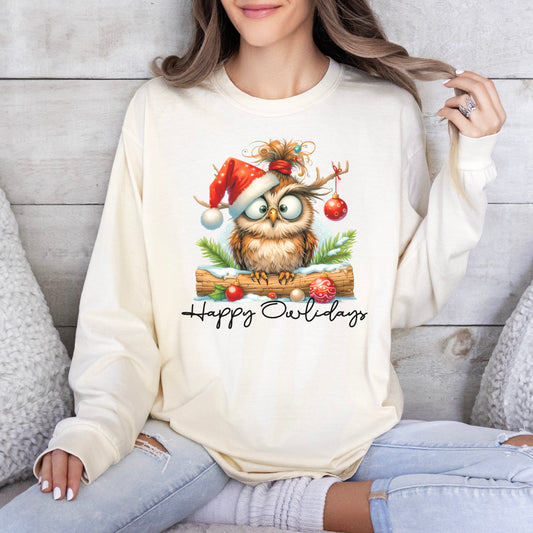 Happy Owlidays Long Sleeve
