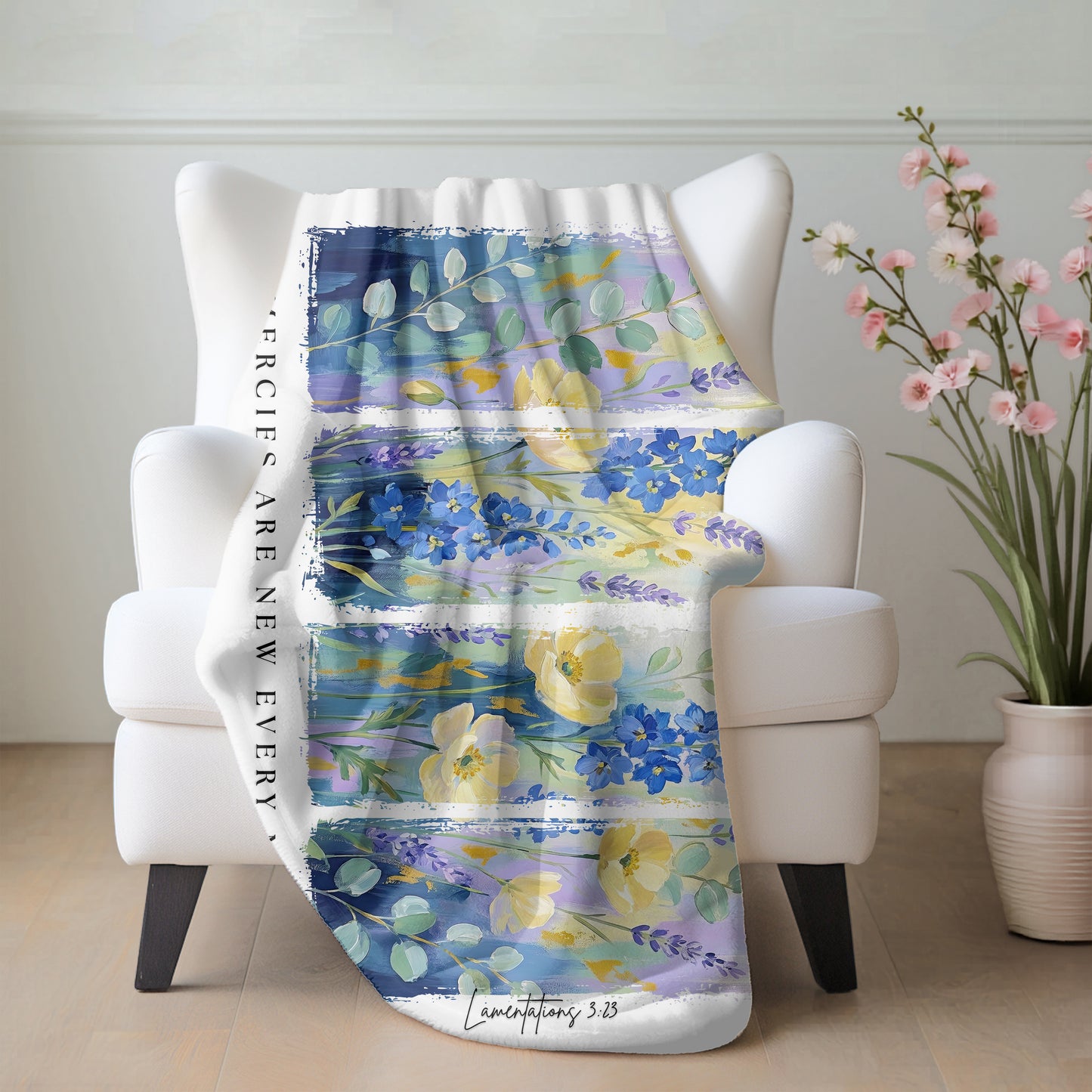 His Mercies Sherpa Blanket