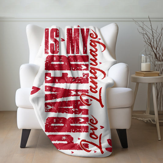 Love Language Sherpa Blanket