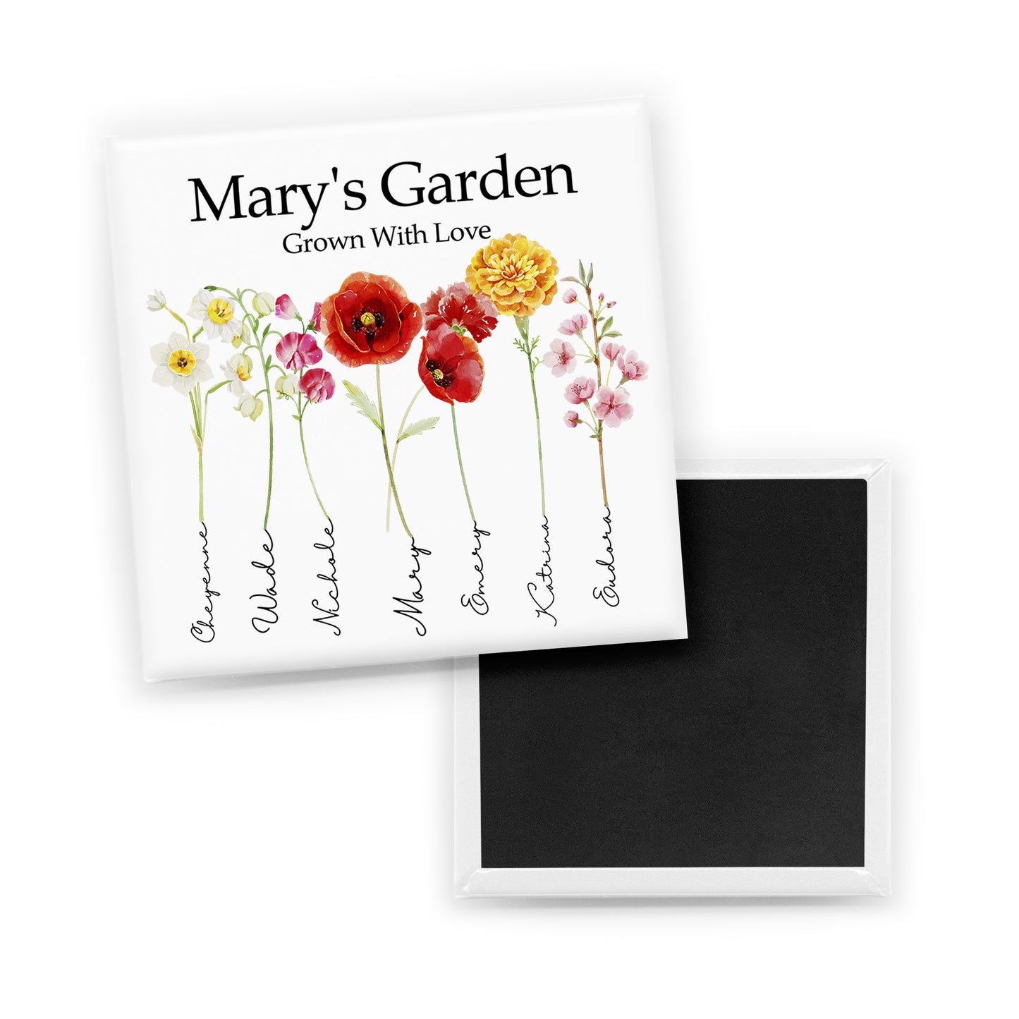 Personalized Flower Garden Magnet