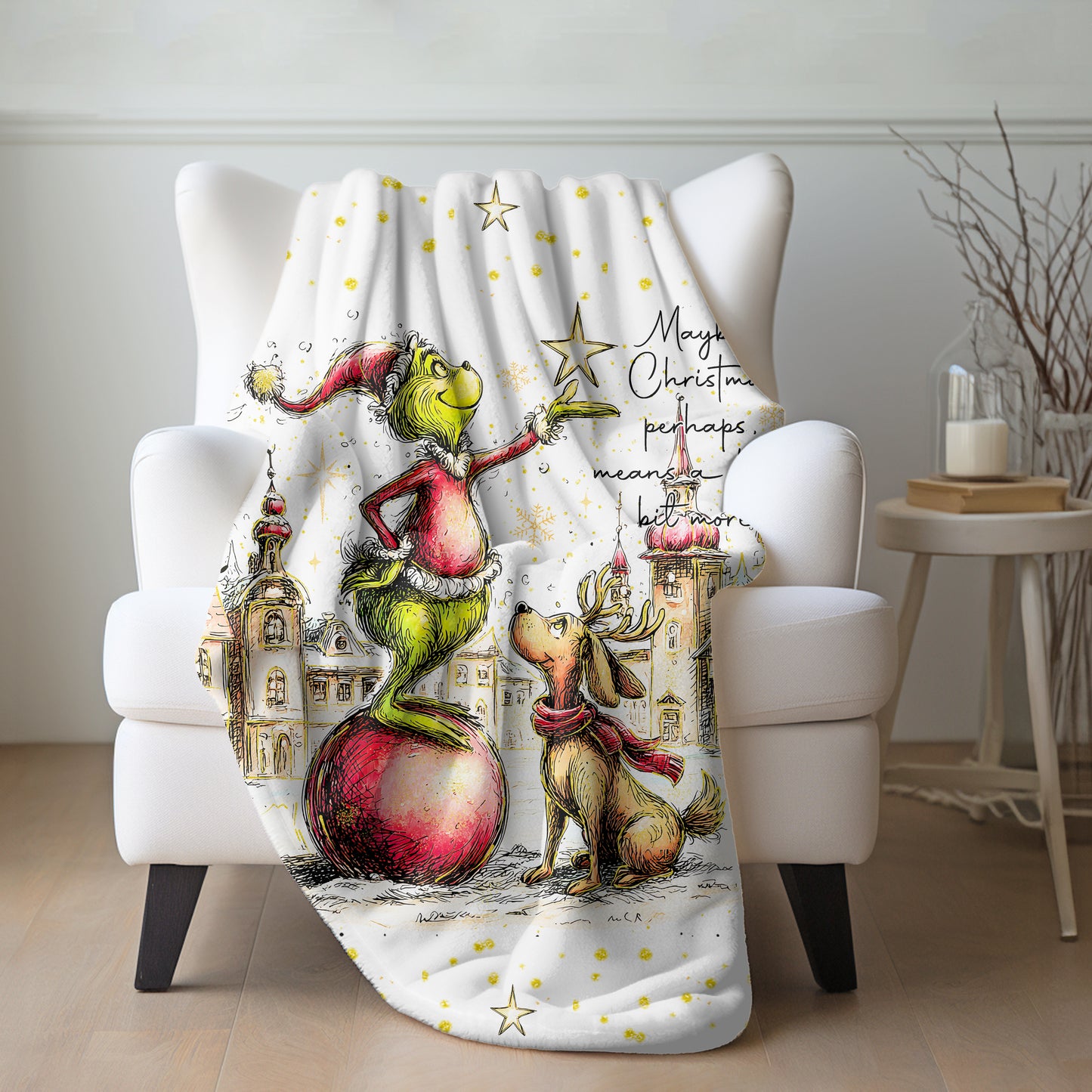 Maybe Christmas Sherpa Blanket