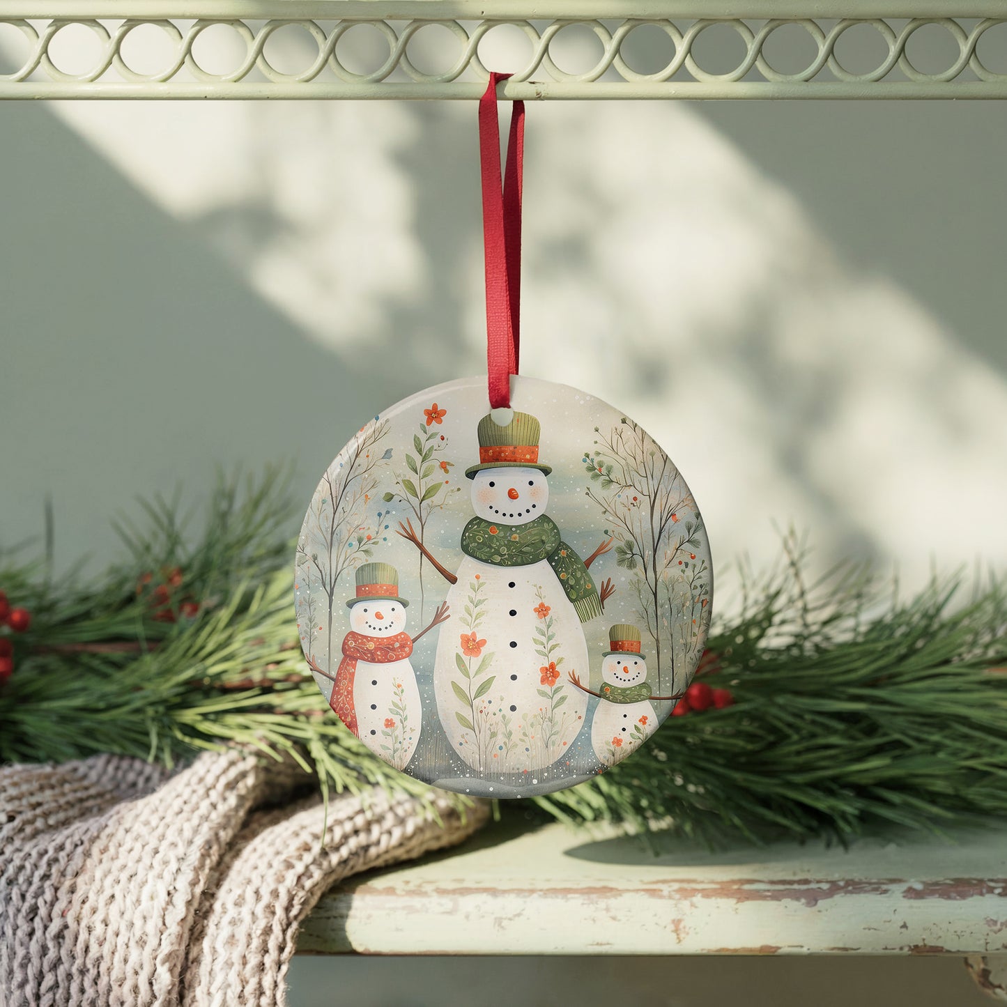 Nordic Snowman Ornament