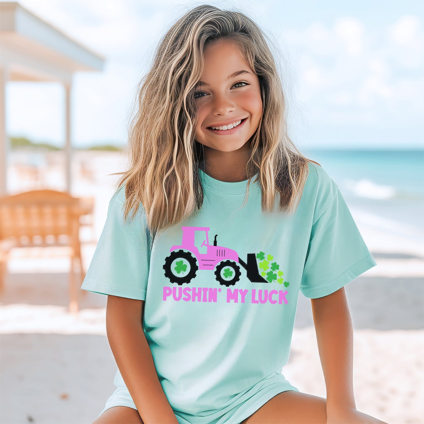 Pushing My Luck Kids Tee