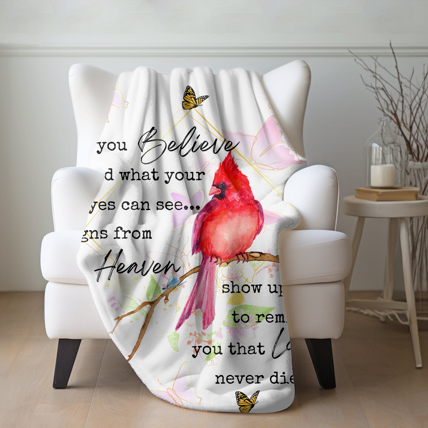 Signs From Heaven Sherpa Blanket