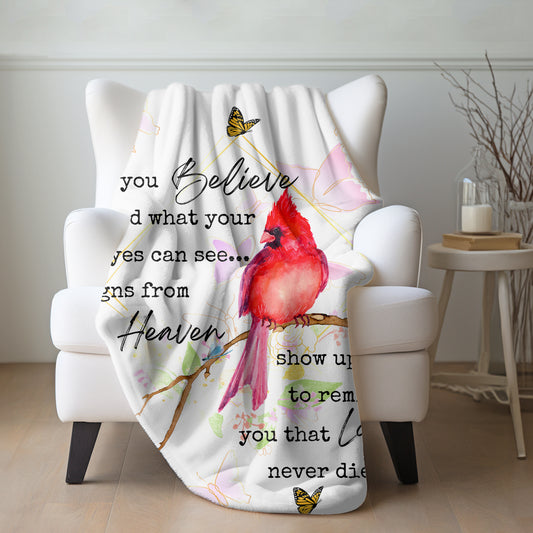 Signs From Heaven Sherpa Blanket